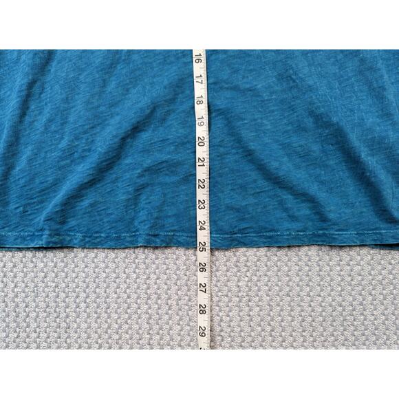 Jess & Jane Shirt Womens Medium Mineral Washed Tunic Patch Pocket 100% Cotton - Picture 7 of 9